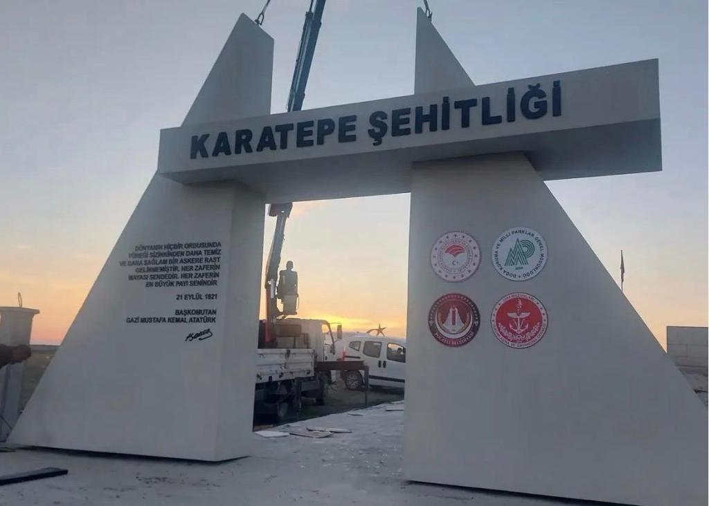 Karatepe Şehitliği adım adım&nbsp;yükseliyor..